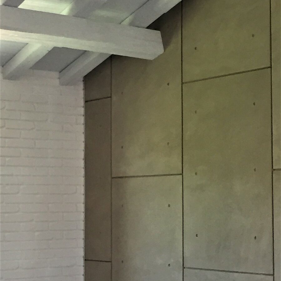 Decorazione pareti effetto cemento armato, beton